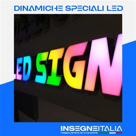 Insegne LED moderne che imitano l'estetica del neon