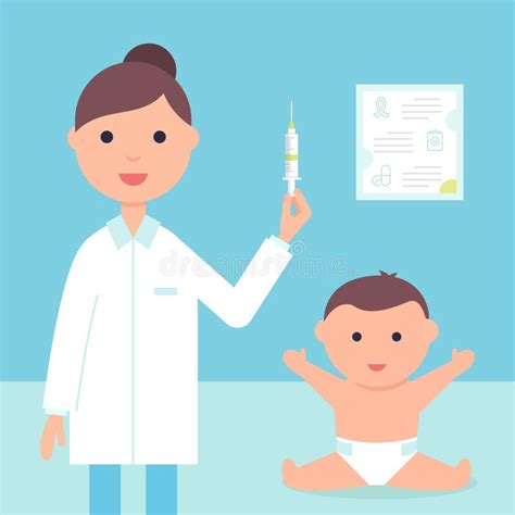 illustrazione di un bambino che riceve una vaccinazione