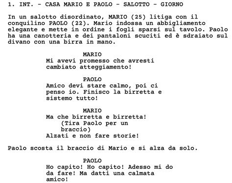 Una riproduzione di una sceneggiatura televisiva