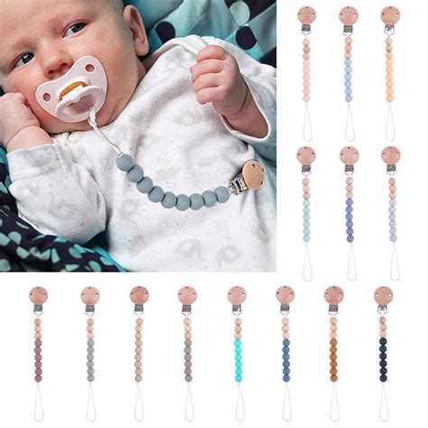 Pacifier with silicone ring and chain