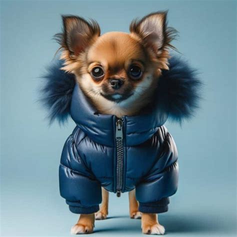 Chihuahua con cappottino invernale