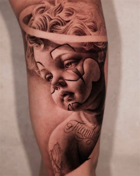 Angelo bambino tattoo style variations