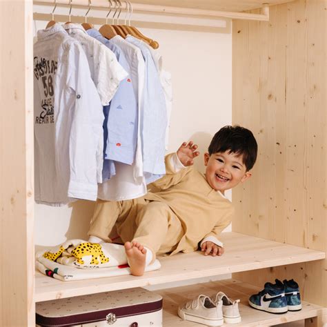 Armadio evolutivo per bambini con moduli aggiuntivi