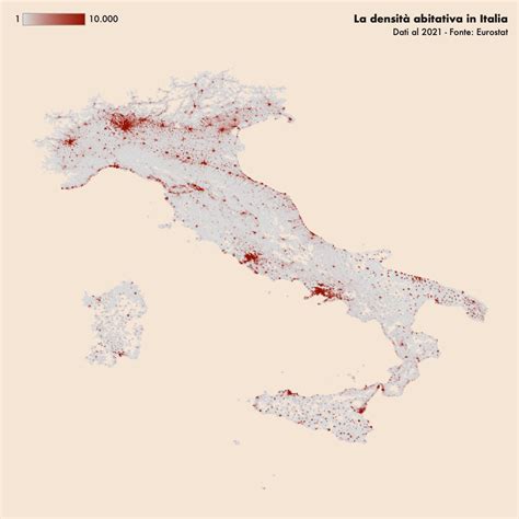 Mappa Italia con zone ad alta diffusione COVID-19