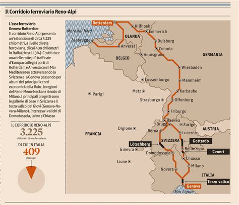 Mappa corridoio Reno-Alpi