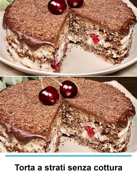 Diagramma che illustra i diversi strati di una torta decorata con cialda
