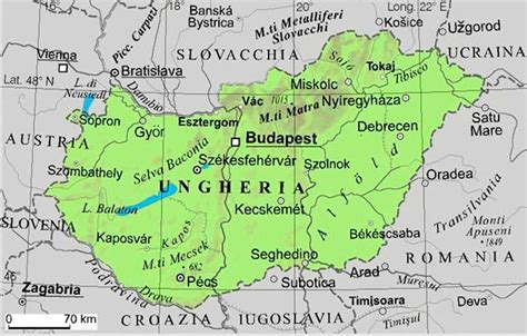 Mappa che mostra la posizione strategica dell'Ungheria in Europa
