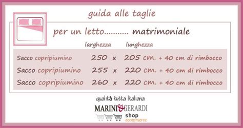 Infografica misure copripiumino bambini