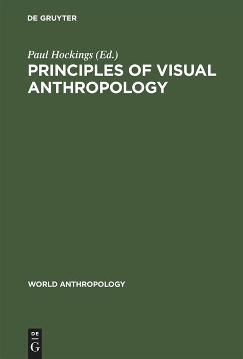 Paul Hockings Principles of Visual Anthropology book cover