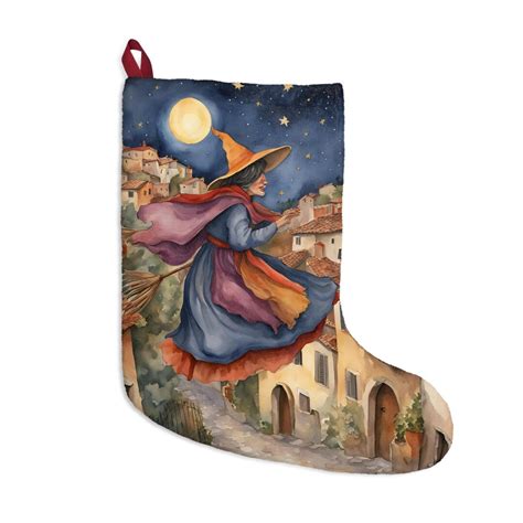 Child discovering gifts in a Befana stocking