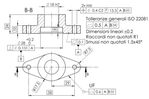 schema geometrico di una canna da feeder con indicazione delle sezioni