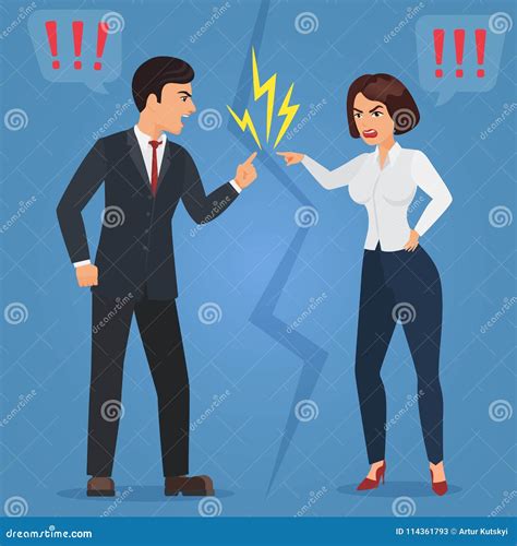 Disegno di persone che litigano in un ambiente di ufficio