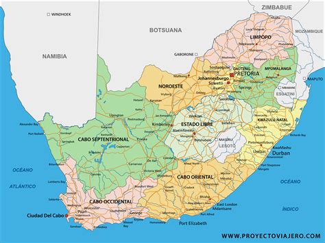 Mappa del Sudafrica con la provincia del Gauteng evidenziata