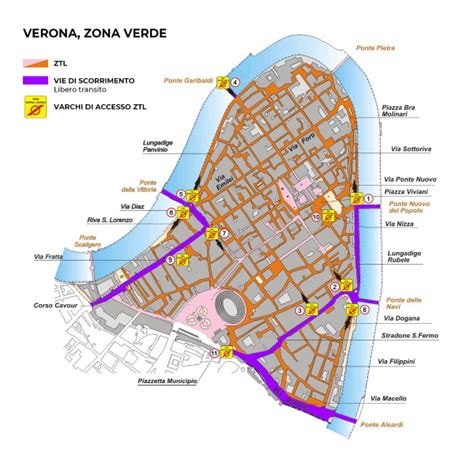 Mappa schematica del sistema educativo integrato del Comune di Verona con evidenza dei poli territoriali