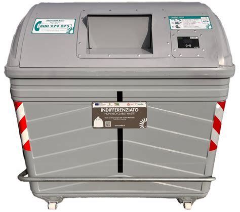 Cassonetto grigio o magenta per il rifiuto indifferenziato a Palmanova