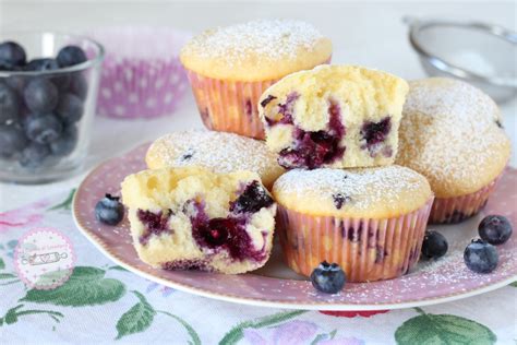 Muffin ai mirtilli appena sfornati