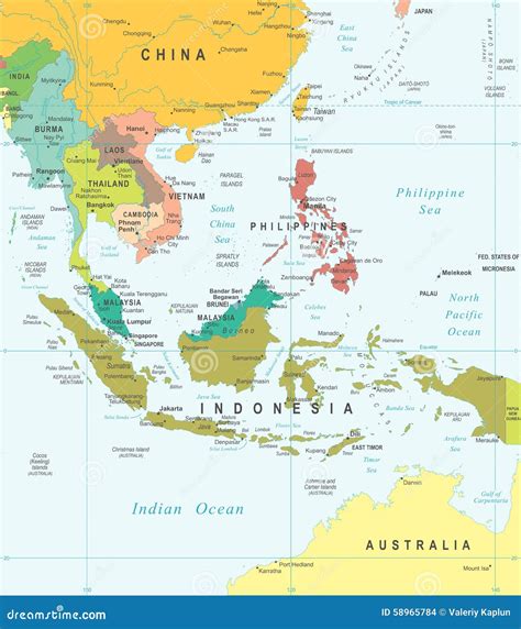 Mappa del Sud-est asiatico con evidenziata la regione di Abu Sayyaf
