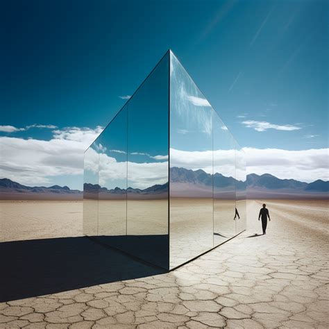 Immagine surreale con specchi
