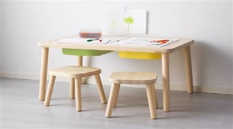 Tavolo da gioco FLISAT con contenitori IKEA