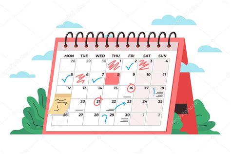 Illustrazione di un calendario con un cerchio su date importanti per la gravidanza
