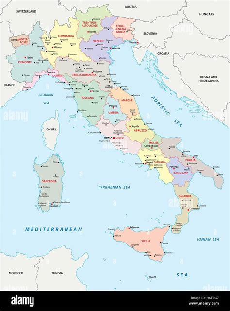 mappa amministrativa Italia anni 90