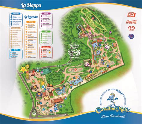 Mappa del parco divertimenti Cavallino Matto
