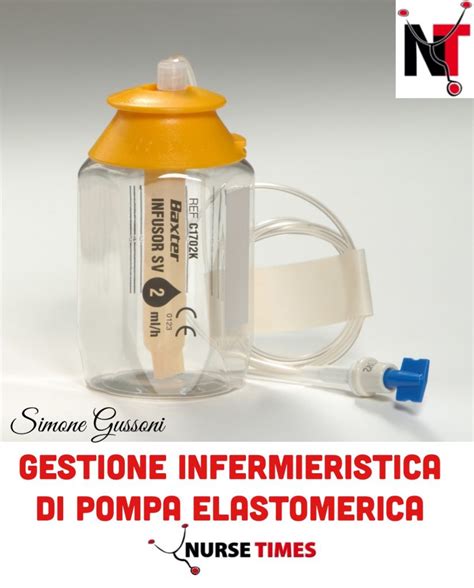 infermiera che prepara una pompa elastomerica