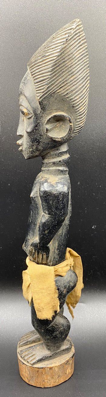 Antica statua africana in legno raffigurante una madre con bambino, XIX secolo