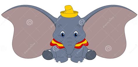 Dumbo sorridente con le sue grandi orecchie