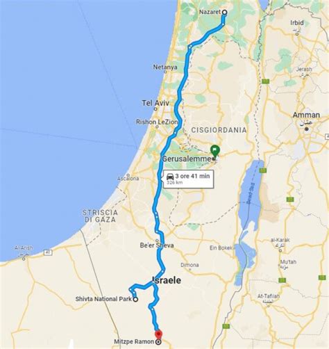 Mappa delle precipitazioni in Israele e nel deserto del Negev