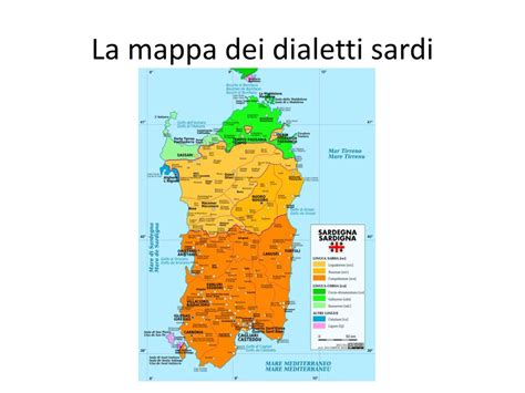 Mappa dei dialetti sardi