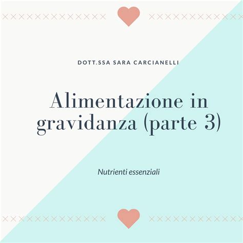 Schema illustrativo dei nutrienti essenziali durante la gravidanza