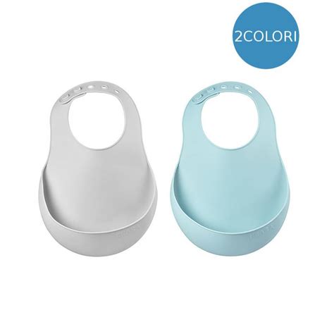 Set di bavaglini coordinati con tasca raccogli-cibo
