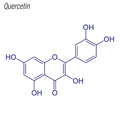 Molecola di quercetina e i suoi effetti cellulari