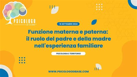 Infografica: La funzione materna e paterna come ruoli complementari