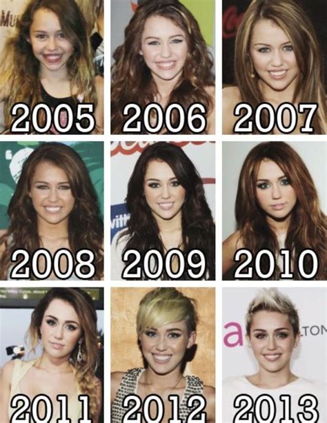 Miley Cyrus style evolution timeline