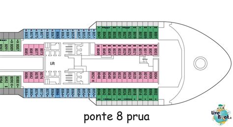Piantina di una nave da crociera