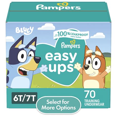 Confezioni assortite di Pampers Easy Up in uno scaffale