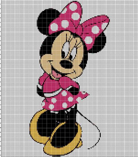 Minnie Mouse cross-stitch design