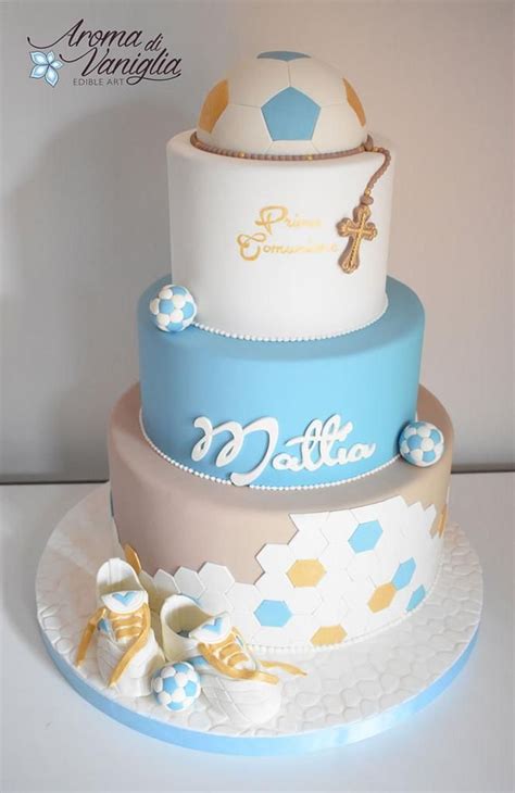 torta comunione tema calcio