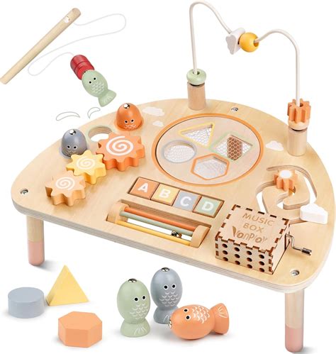 Tavolo con giocattoli didattici per bambini