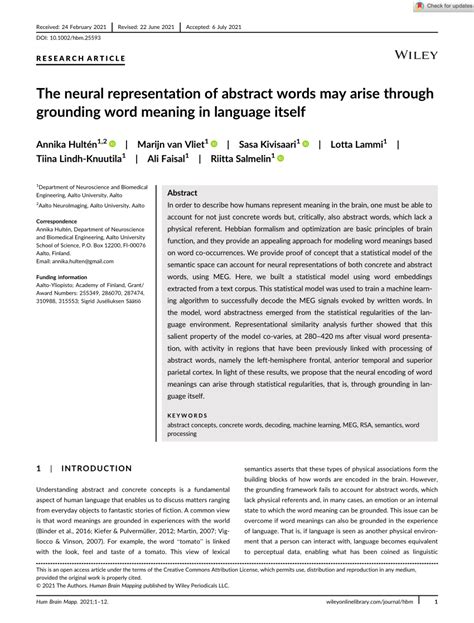 Abstract representation of finding meaning in words