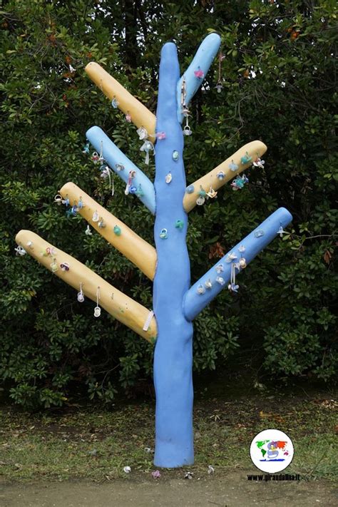 Albero dei ciucci con centinaia di ciucci appesi