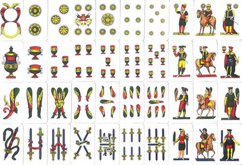 Mazzo di carte italiane con figure