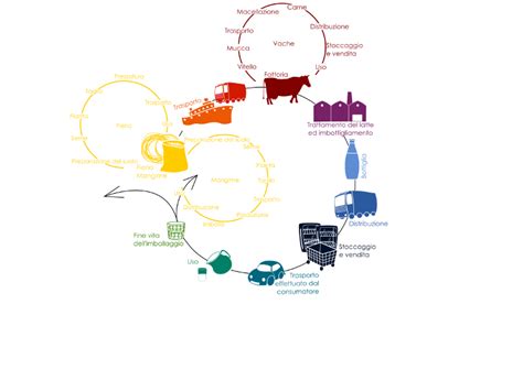 Schema che illustra il ciclo produttivo del latte e le criticità etico-ambientali associate