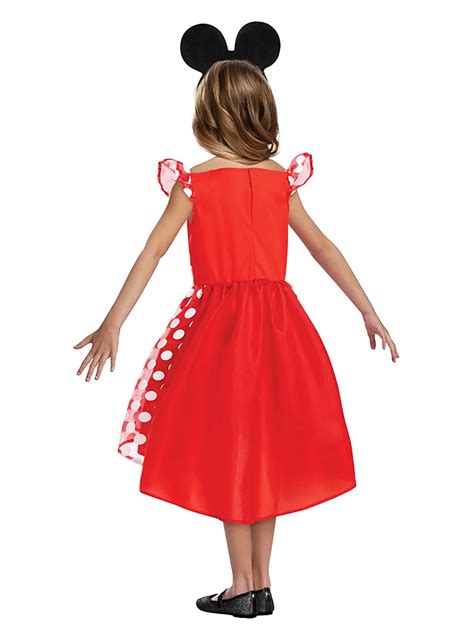 Bambina che indossa un vestito a tema Minnie Mouse