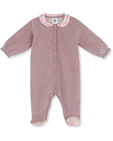 Tutina rosa antico in ciniglia di Petit Bateau