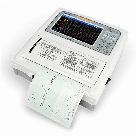 Schermo del monitor fetale Bionet FC 1400 con visualizzazione dei parametri fetali
