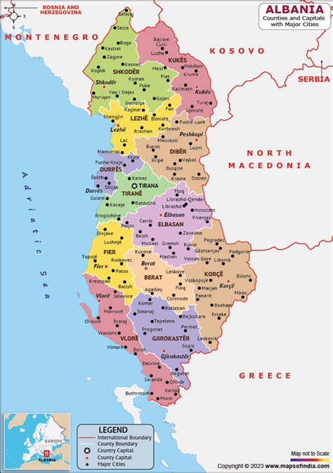 Mappa dell'Albania