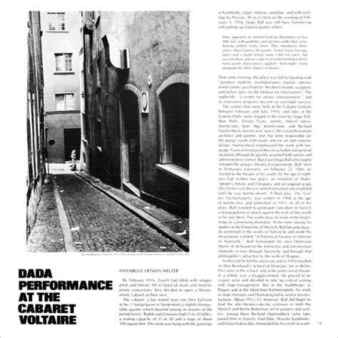 Dada artisti al Cabaret Voltaire